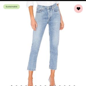 AGOLDE Riley High Rise Straight Crop in Blur